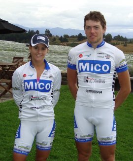 team Mico / All About Plumbing riders Julia Grant and Lee Evans